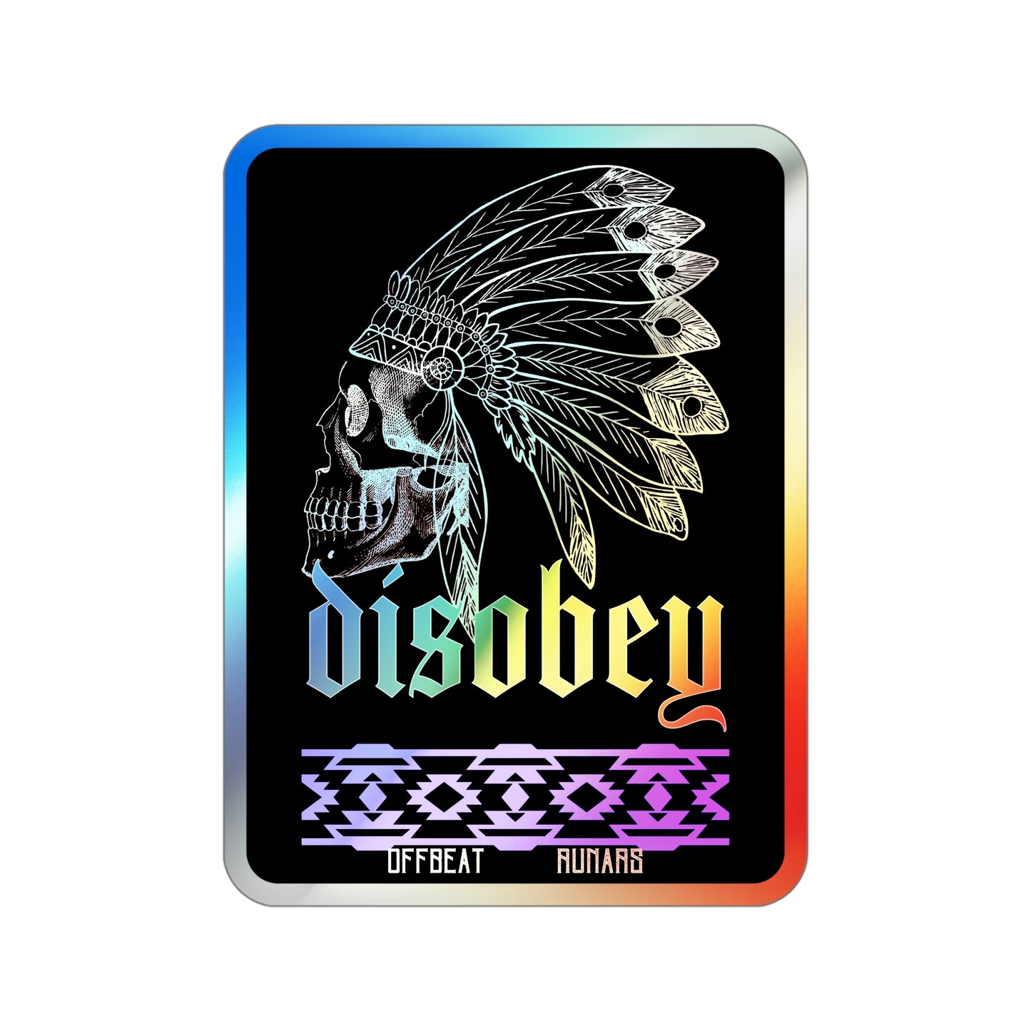 Disobey Holographic Die-cut Stickers