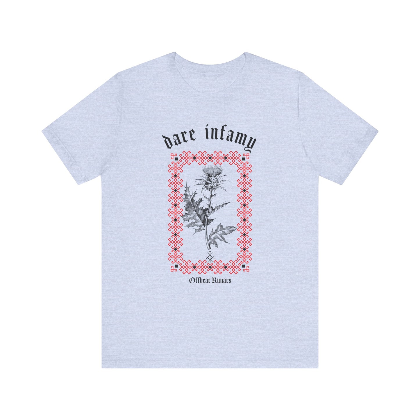 Dare infamy Thistle ᚾ THE OFFBEAT RUNARS CO. Unisex Jersey Short Sleeve Tee