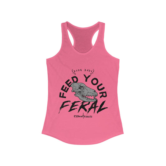 Feed your feral Women's Ideal Racerback Tank