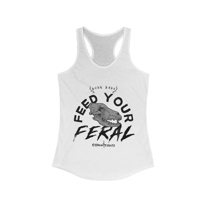 Feed your feral Women's Ideal Racerback Tank