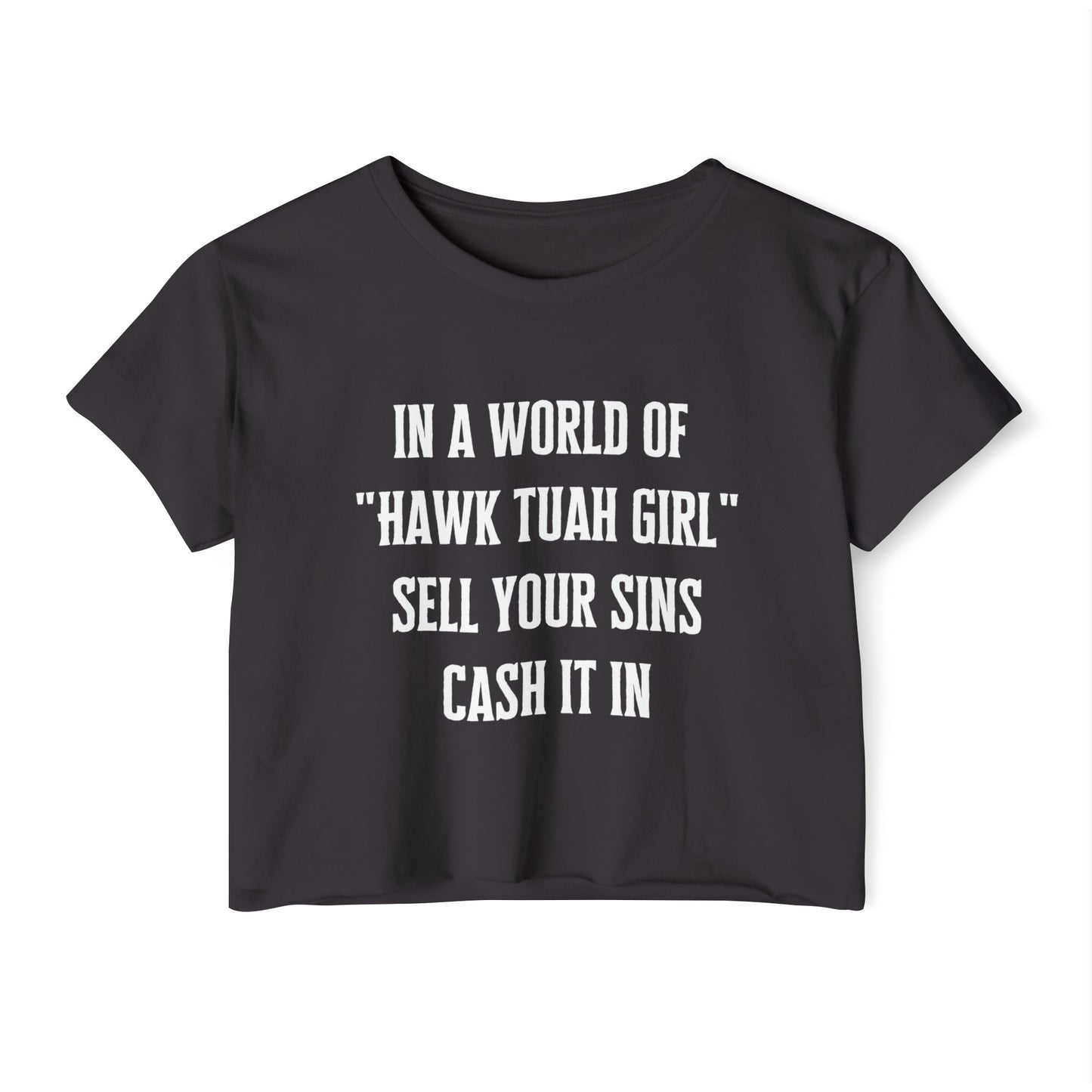 Hawk Tuah Girl Women's Festival Crop Top