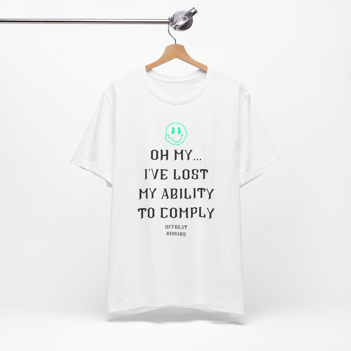 I've lost my ability to comply ᚾ THE OFFBEAT RUNARS CO. Unisex Jersey Short Sleeve Tee