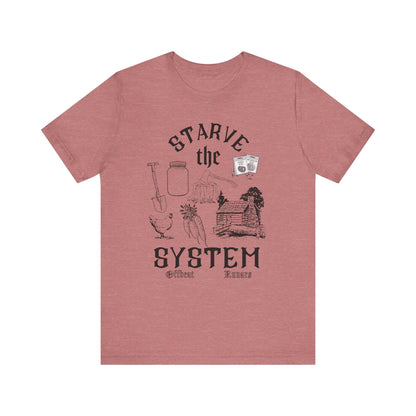 Starve the system ᚾ THE OFFBEAT RUNARS CO. Unisex Jersey Short Sleeve Tee