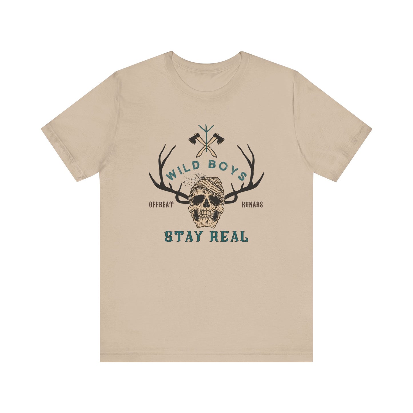 Wild boys stay real ᚾ THE OFFBEAT RUNARS CO. Unisex Jersey Short Sleeve Tee