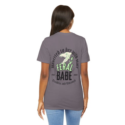 Feral babe ᚾ THE OFFBEAT RUNARS CO. Unisex Jersey Short Sleeve Tee