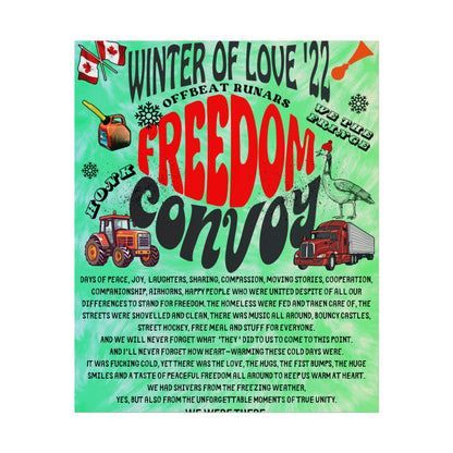 Winter Of Love '22 Freedom Convoy Retro Poster ᚾ THE OFFBEAT RUNARS CO.