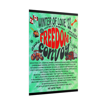 Winter Of Love '22 Freedom Convoy Retro Poster ᚾ THE OFFBEAT RUNARS CO.