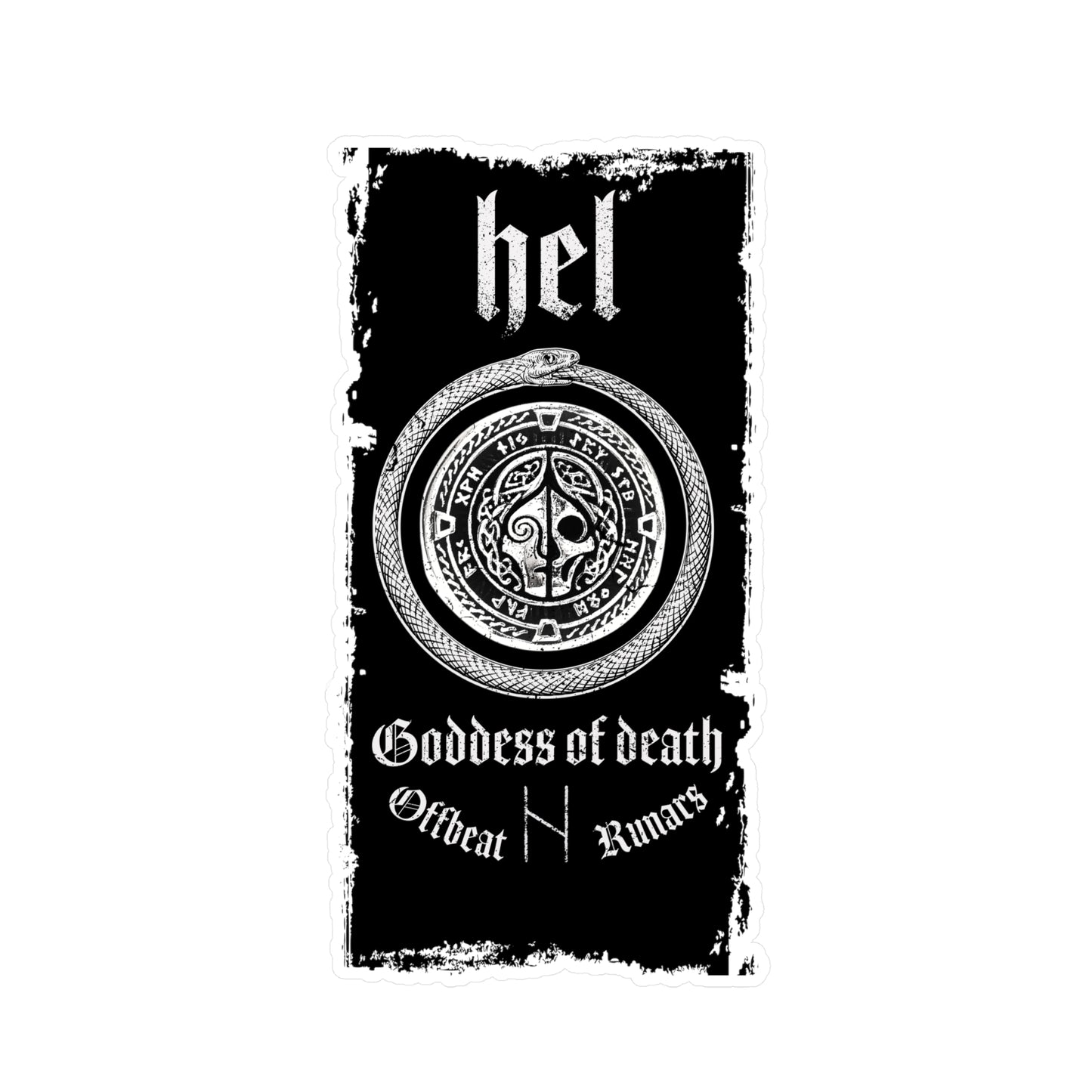 Hel Norse Giantess / Goddess of death  Kiss-Cut Vinyl Decals ᚾ THE OFFBEAT RUNARS CO.