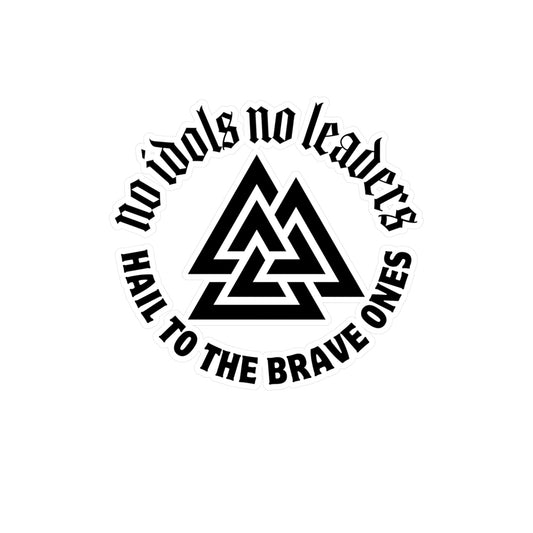 No idols no leaders Back Kiss-Cut Vinyl Decals ᚾ THE OFFBEAT RUNARS CO.