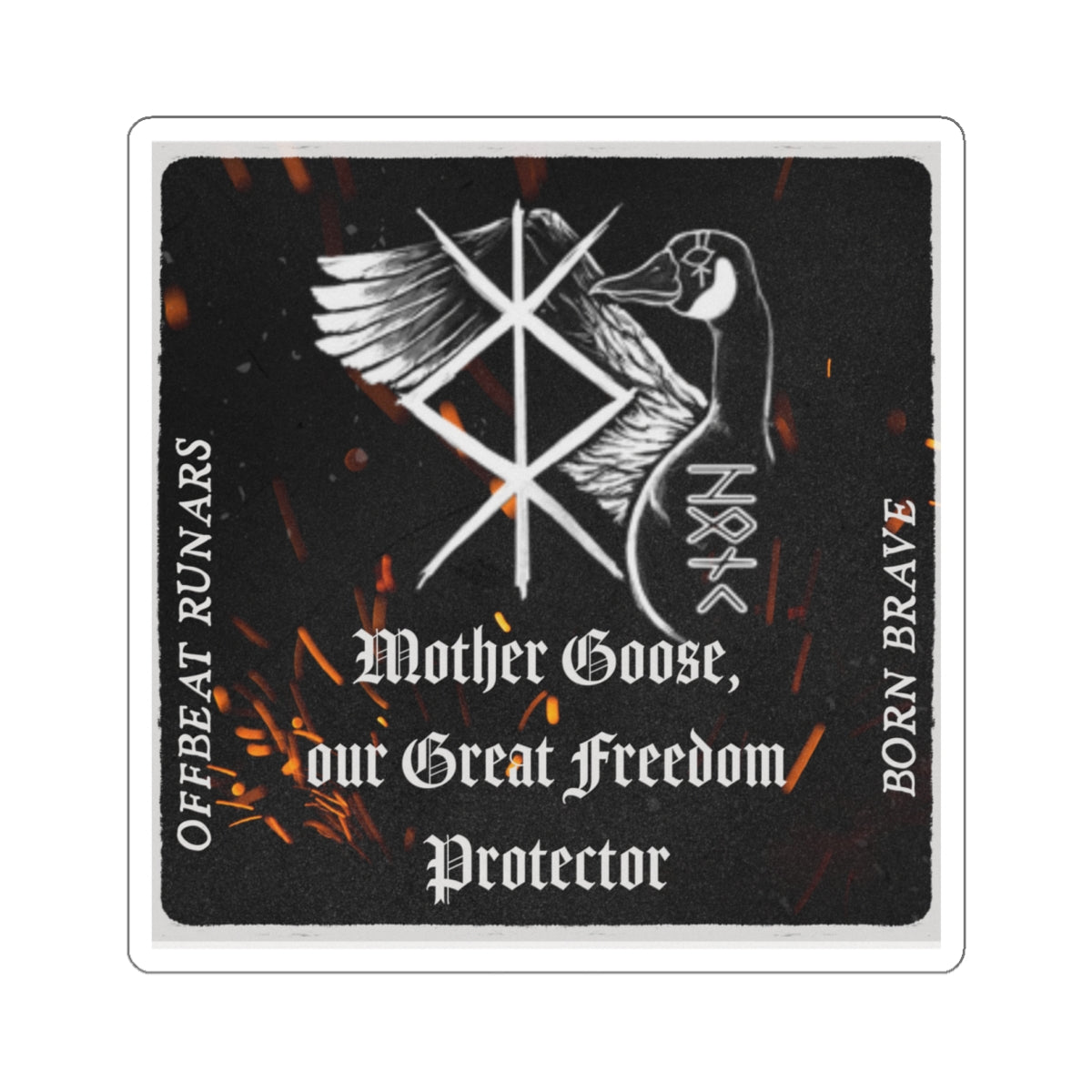 Mother Goose Freedom Protector Kiss-Cut Stickers ᚾ THE OFFBEAT RUNARS CO.