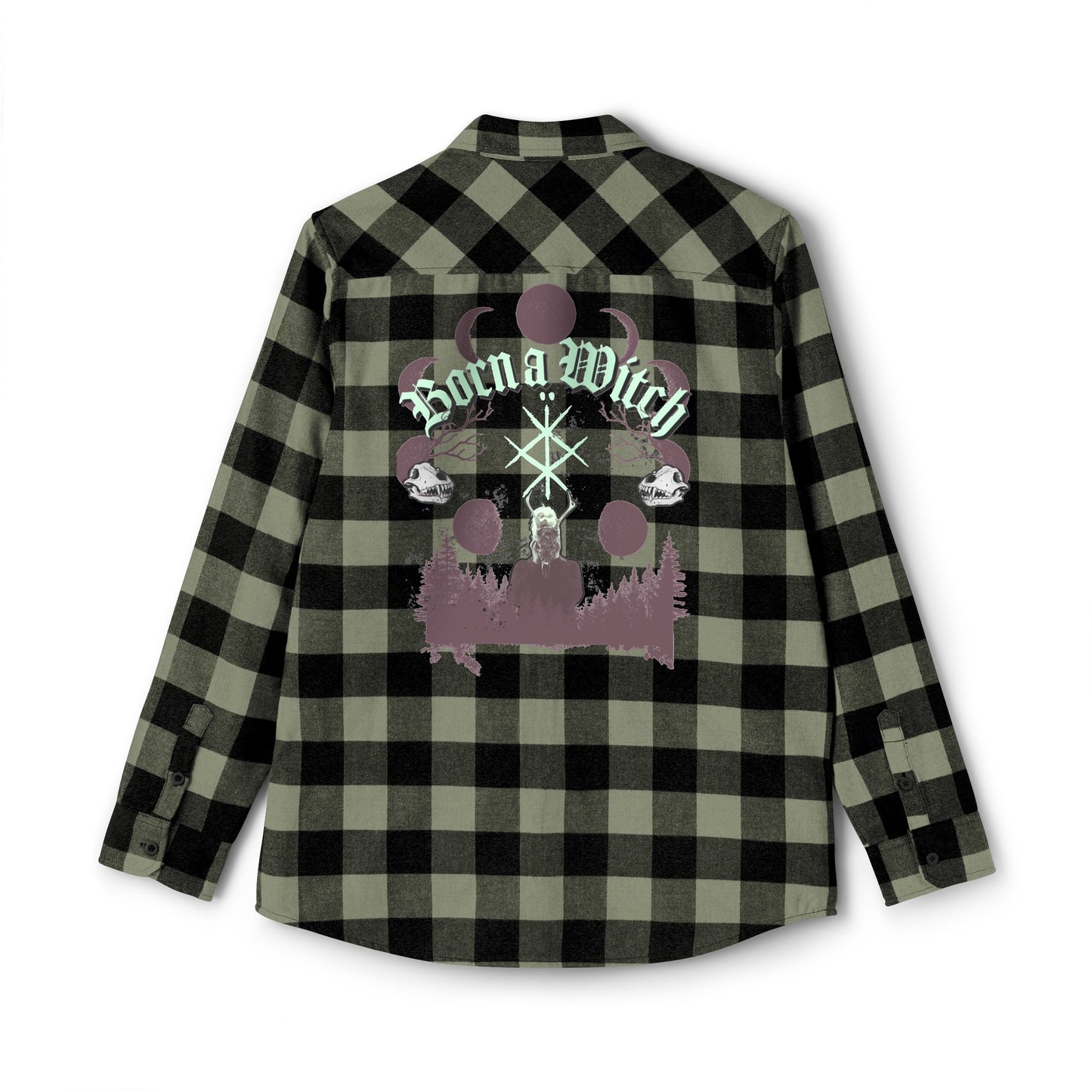 Born a witch Unisex Flannel Shirt