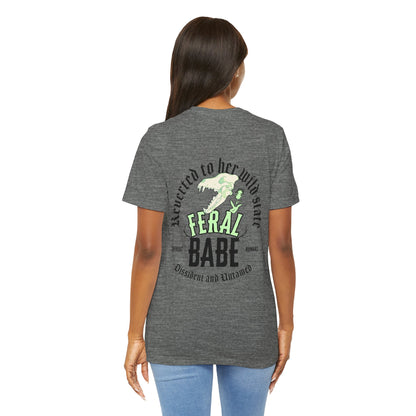 Feral babe ᚾ THE OFFBEAT RUNARS CO. Unisex Jersey Short Sleeve Tee