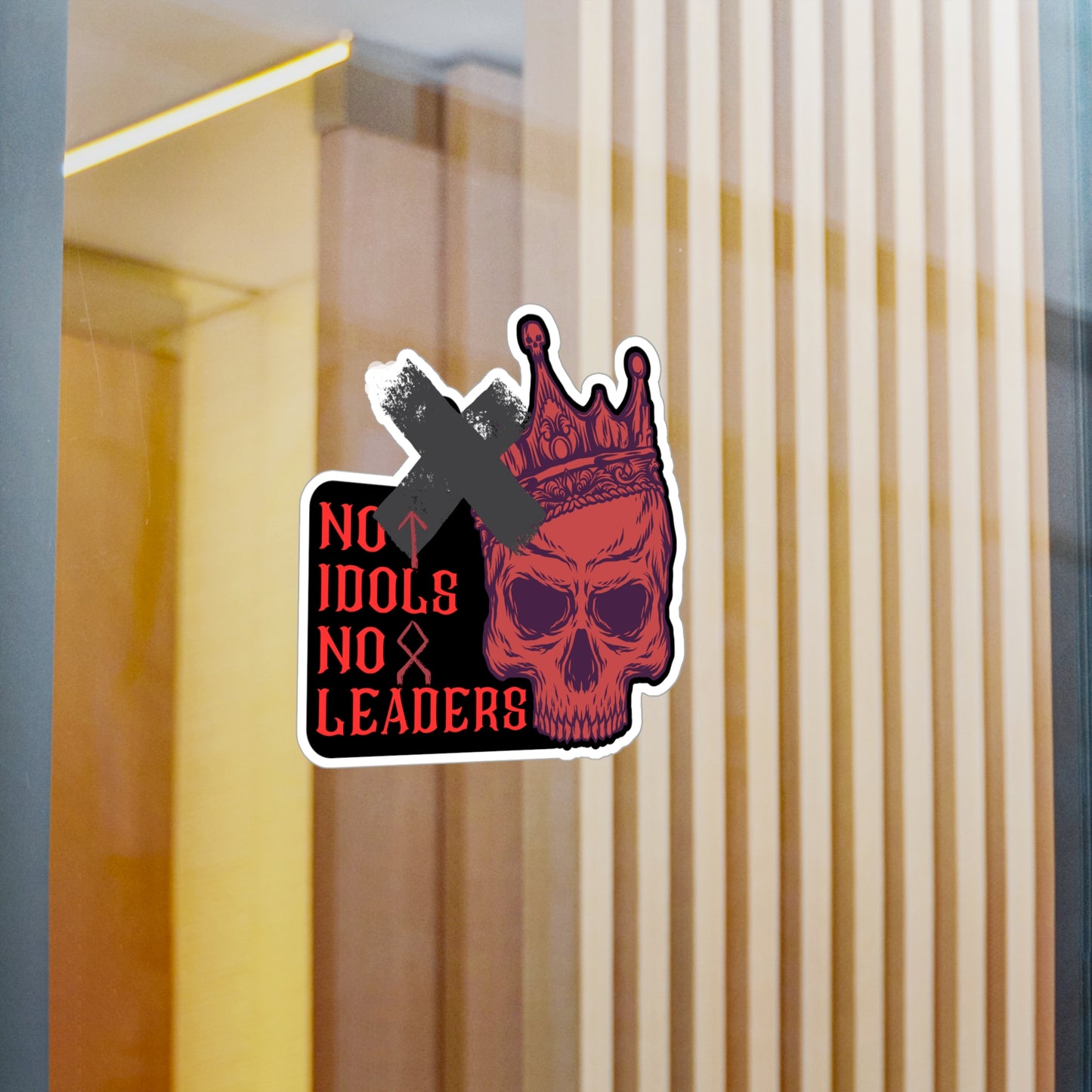 No Idols No Leaders Kiss-Cut Vinyl Decals ᚾ THE OFFBEAT RUNARS CO.