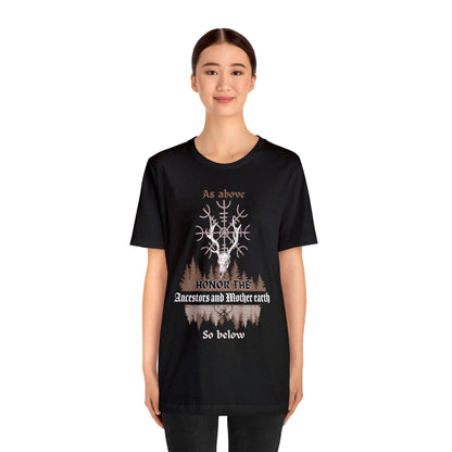 Honorez les ancêtres et la Terre Mère ᚾ THE OFFBEAT RUNARS Unisex Jersey Short Sleeve Tee