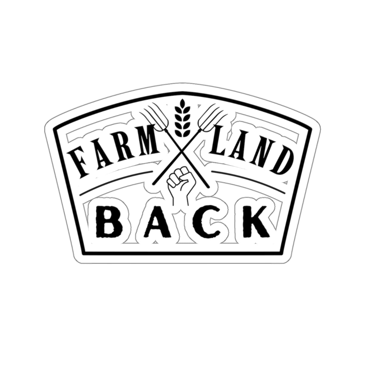 Farmland back Kiss-Cut Stickers ᚾ THE OFFBEAT RUNARS CO.