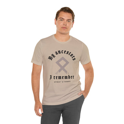 Par ancêtres, je me souviens de la rune Othala ᚾ THE OFFBEAT RUNARS CO. Unisex Jersey Short Sleeve Tee