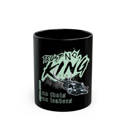 Trust No King Black Mug 11 oz ᚾ THE OFFBEAT RUNARS Co.