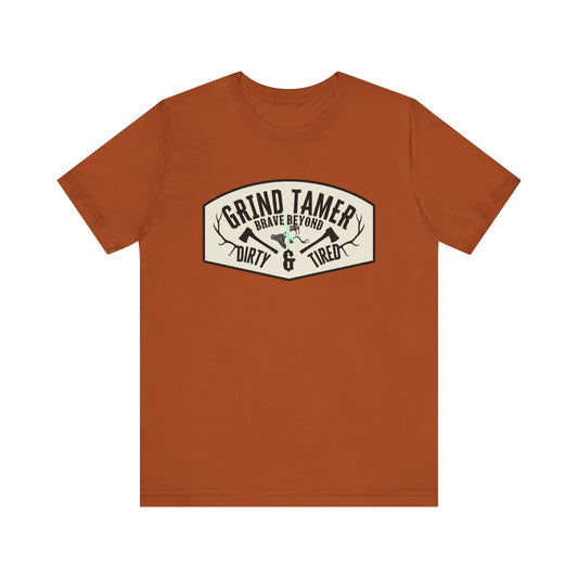 Grind tamer ᚾ THE OFFBEAT RUNARS CO. Unisex Jersey Short Sleeve Tee