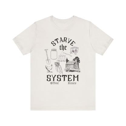 Starve the system ᚾ THE OFFBEAT RUNARS CO. Unisex Jersey Short Sleeve Tee