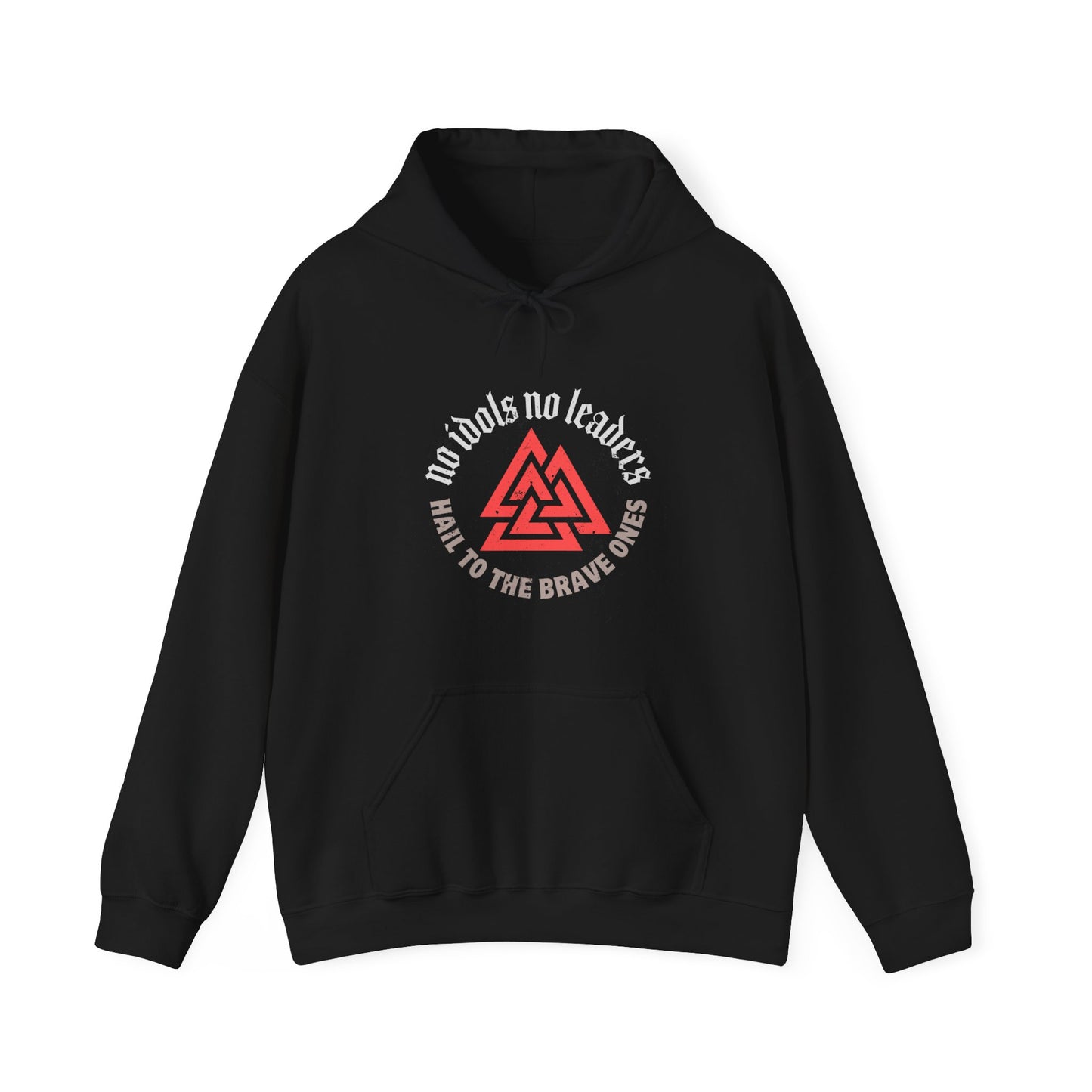 Salut aux courageux Valknut ᚾ THE OFFBEAT RUNARS CO. Sweat-shirt à capuche unisexe Heavy Blend™