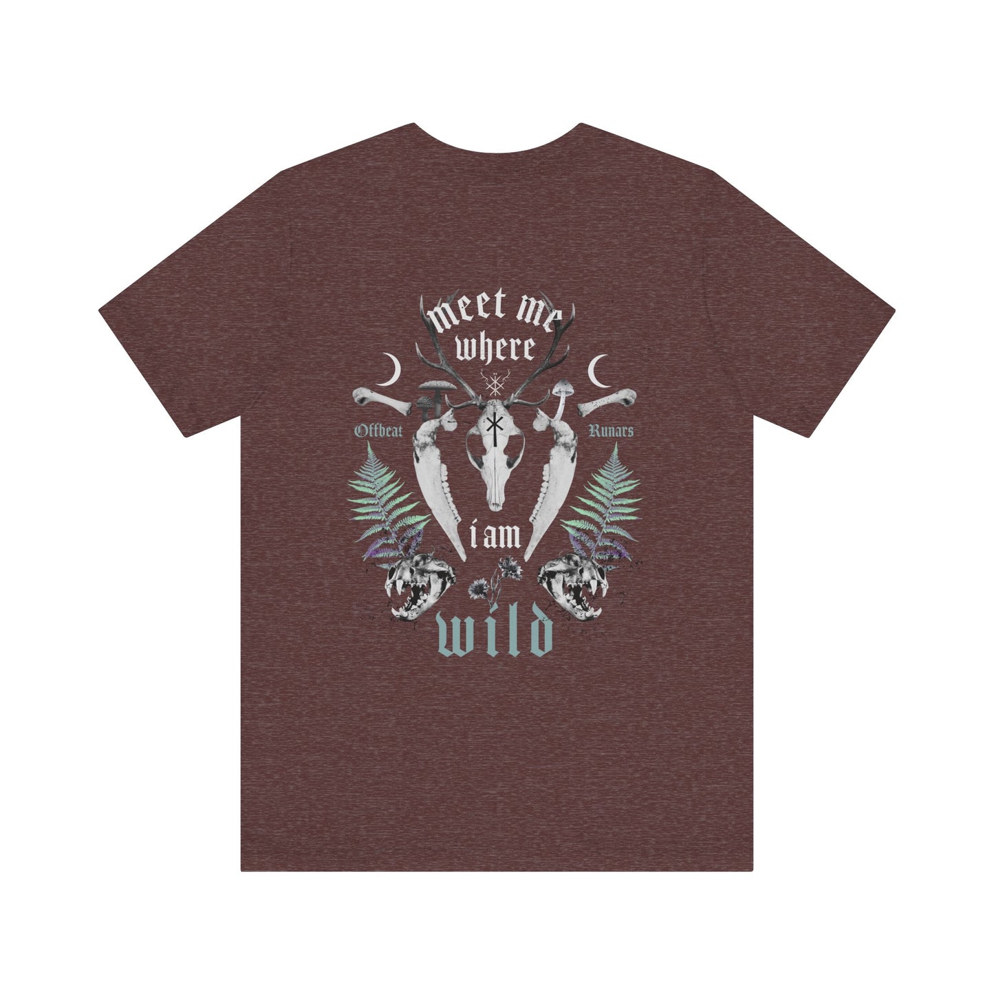 Meet me where I am wild ᚾ THE OFFBEAT RUNARS CO. Unisex Jersey Short Sleeve Tee