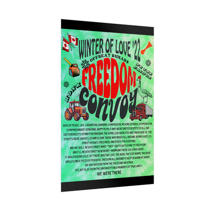 Winter Of Love '22 Freedom Convoy Retro Poster ᚾ THE OFFBEAT RUNARS CO.