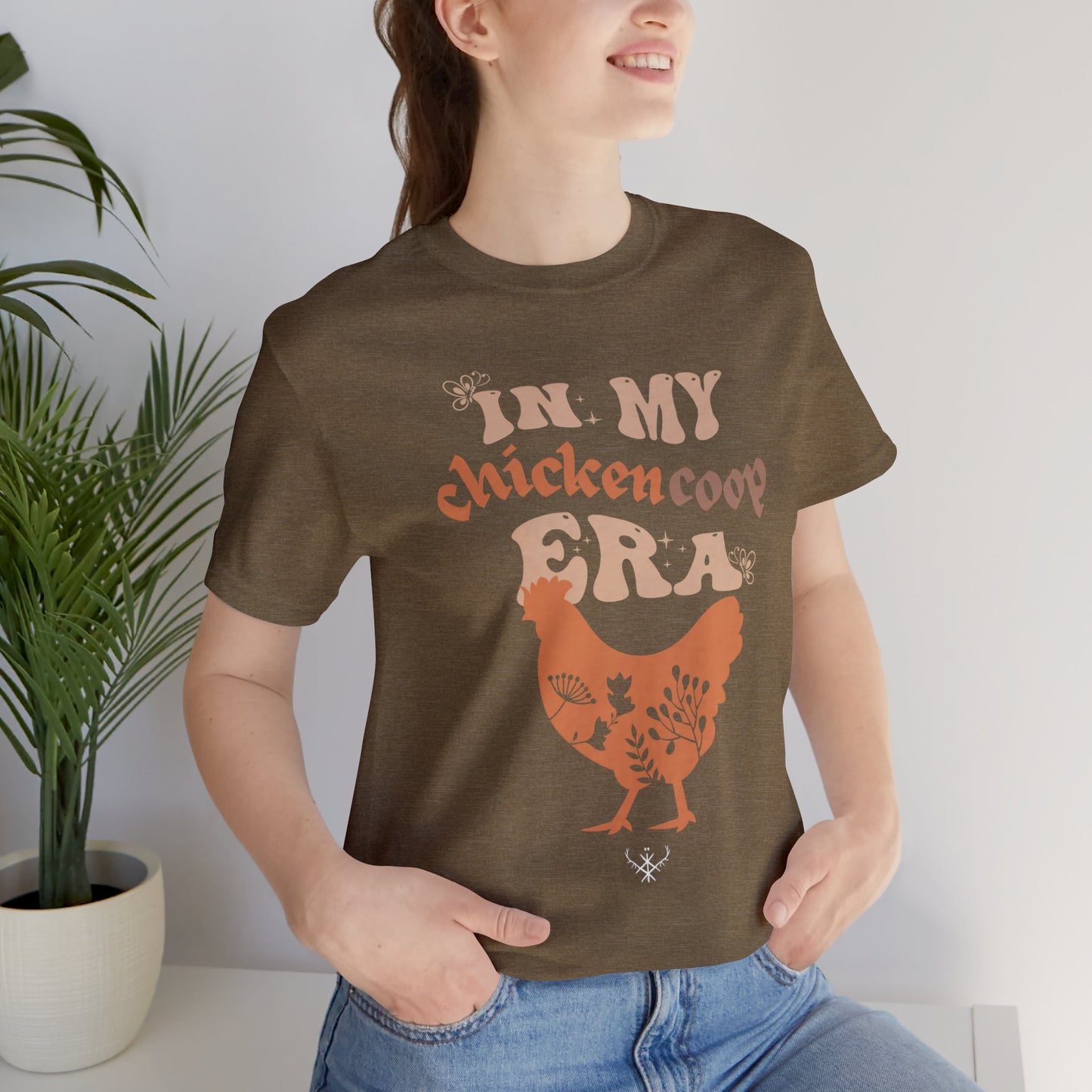 In my chicken coop era ᚾ THE OFFBEAT RUNARS CO. Unisex Jersey Short Sleeve Tee