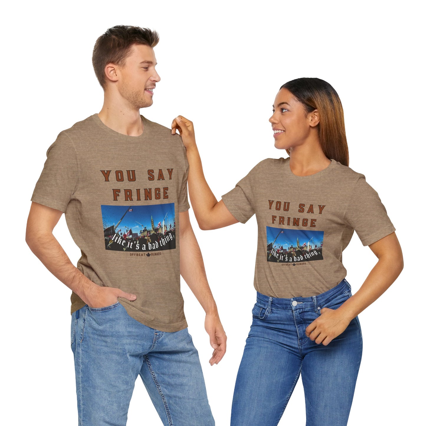 You say fringe ᚾ THE OFFBEAT RUNARS CO. Unisex Jersey Short Sleeve Tee