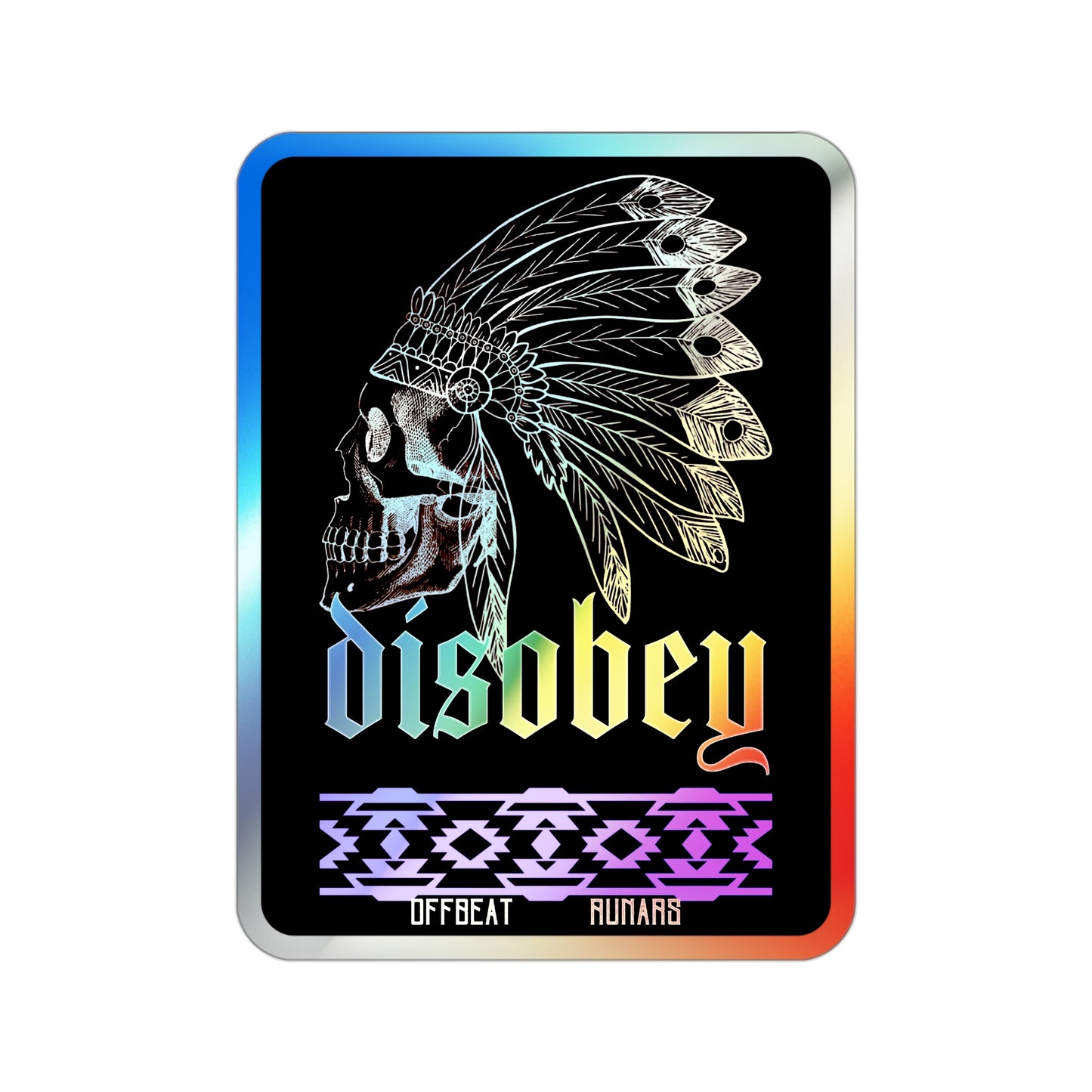 Disobey Holographic Die-cut Stickers