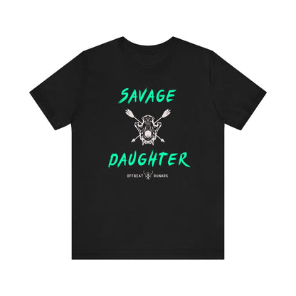 Savage Daughter ᚾ THE OFFBEAT RUNARS CO. Jersey Short Sleeve Tee