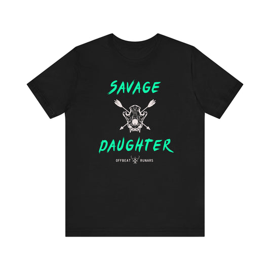 Savage Daughter ᚾ THE OFFBEAT RUNARS CO. Jersey Short Sleeve Tee