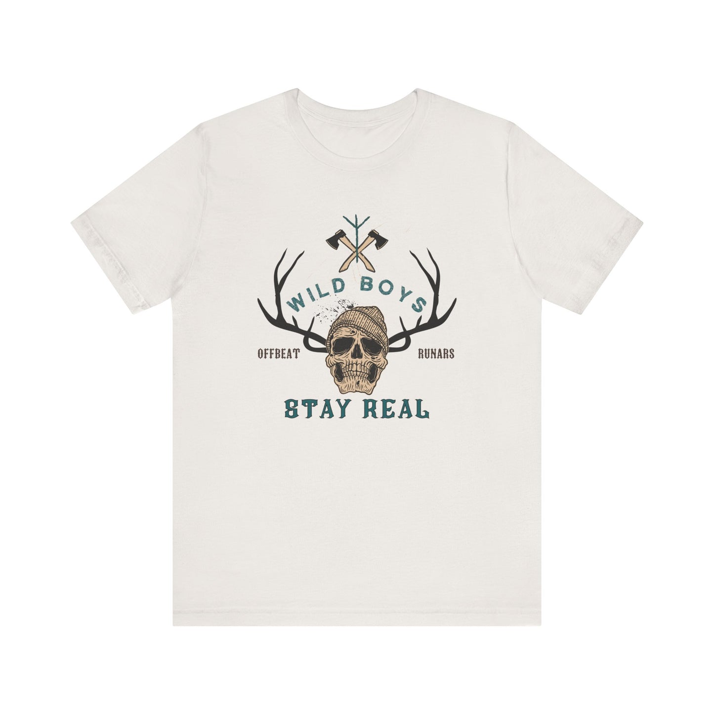 Wild boys stay real ᚾ THE OFFBEAT RUNARS CO. Unisex Jersey Short Sleeve Tee