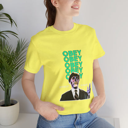 They live Obey ᚾ THE OFFBEAT RUNARS CO. Unisex Jersey Short Sleeve Tee