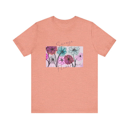 Savage Flower Original ᚾ THE OFFBEAT RUNARS CO. Unisex Jersey Short Sleeve Tee