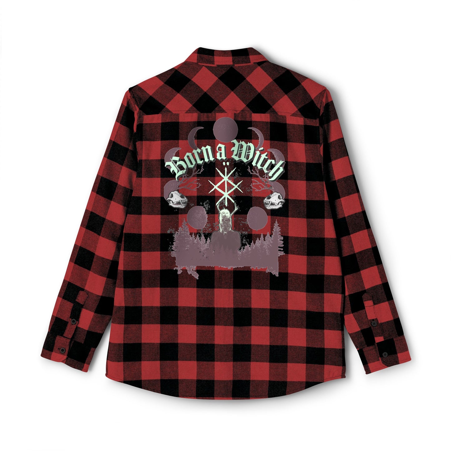 Born a witch Unisex Flannel Shirt