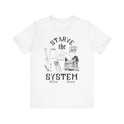 Starve the system ᚾ THE OFFBEAT RUNARS CO. Unisex Jersey Short Sleeve Tee