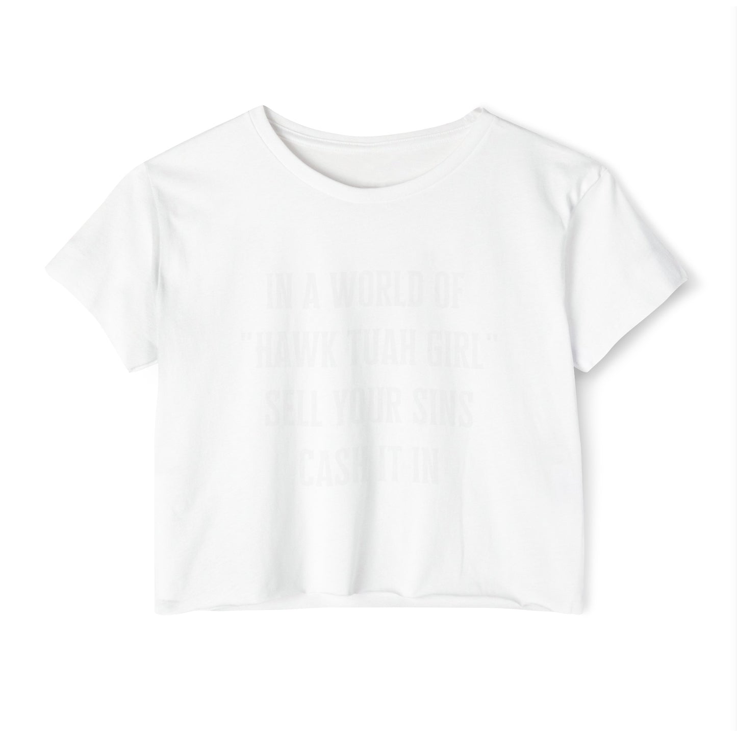 Hawk Tuah Girl Women's Festival Crop Top