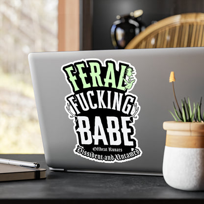 Feral F*cking babe Kiss-Cut Vinyl Decals ᚾ THE OFFBEAT RUNARS CO.