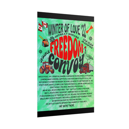 Winter Of Love '22 Freedom Convoy Retro Poster ᚾ THE OFFBEAT RUNARS CO.