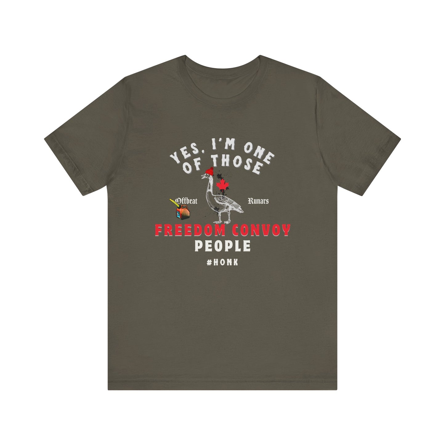 I'm one of those freedom convoy people ᚾ THE OFFBEAT RUNARS CO. Unisex Jersey Short Sleeve Tee