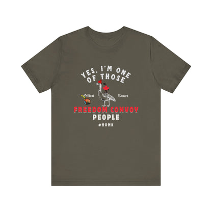 I'm one of those freedom convoy people ᚾ THE OFFBEAT RUNARS CO. Unisex Jersey Short Sleeve Tee