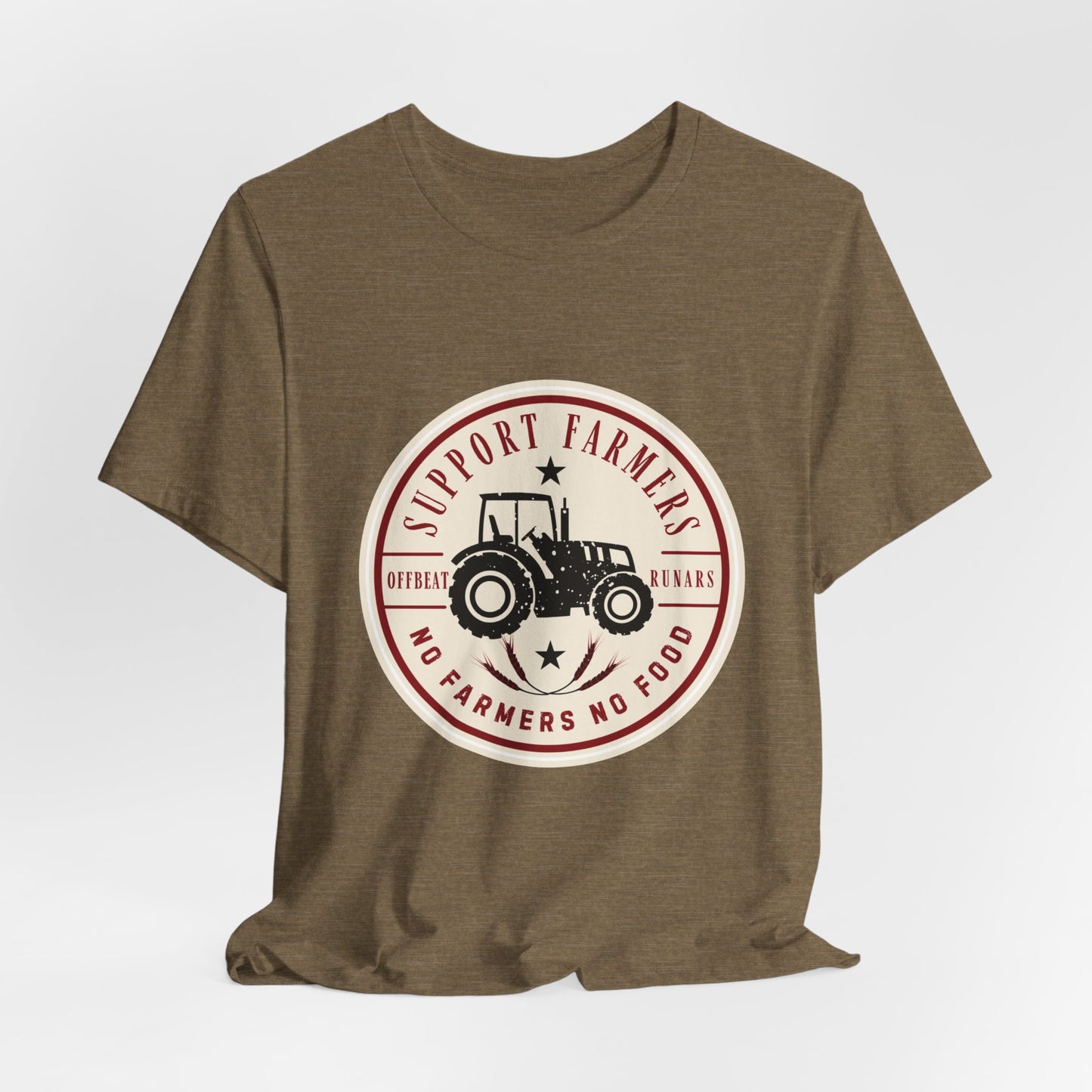 Support our farmers vintage ᚾ THE OFFBEAT RUNARS CO. Unisex Jersey Short Sleeve Tee