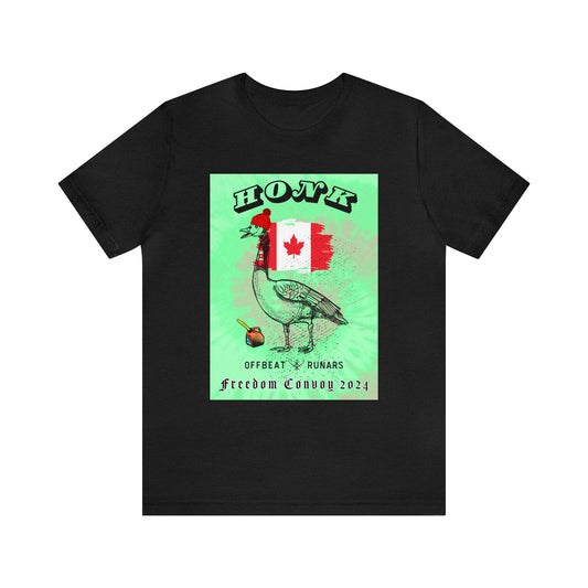 HONK Canadian Goose Poster ᚾ THE OFFBEAT RUNARS CO. Unisex Jersey Short Sleeve Tee