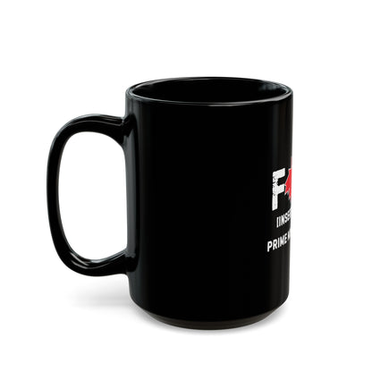 F*CK [Insérer le premier ministre actuel ici] Tasse noire 11 oz ᚾ THE OFFBEAT RUNARS Co.