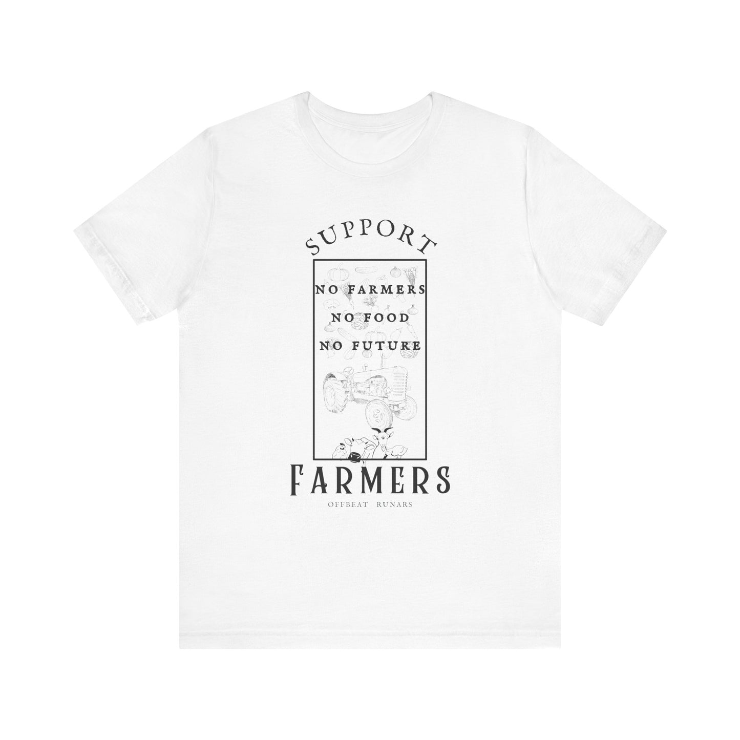 Support the Farmers ᚾ THE OFFBEAT RUNARS CO. Unisex Jersey Short Sleeve Tee