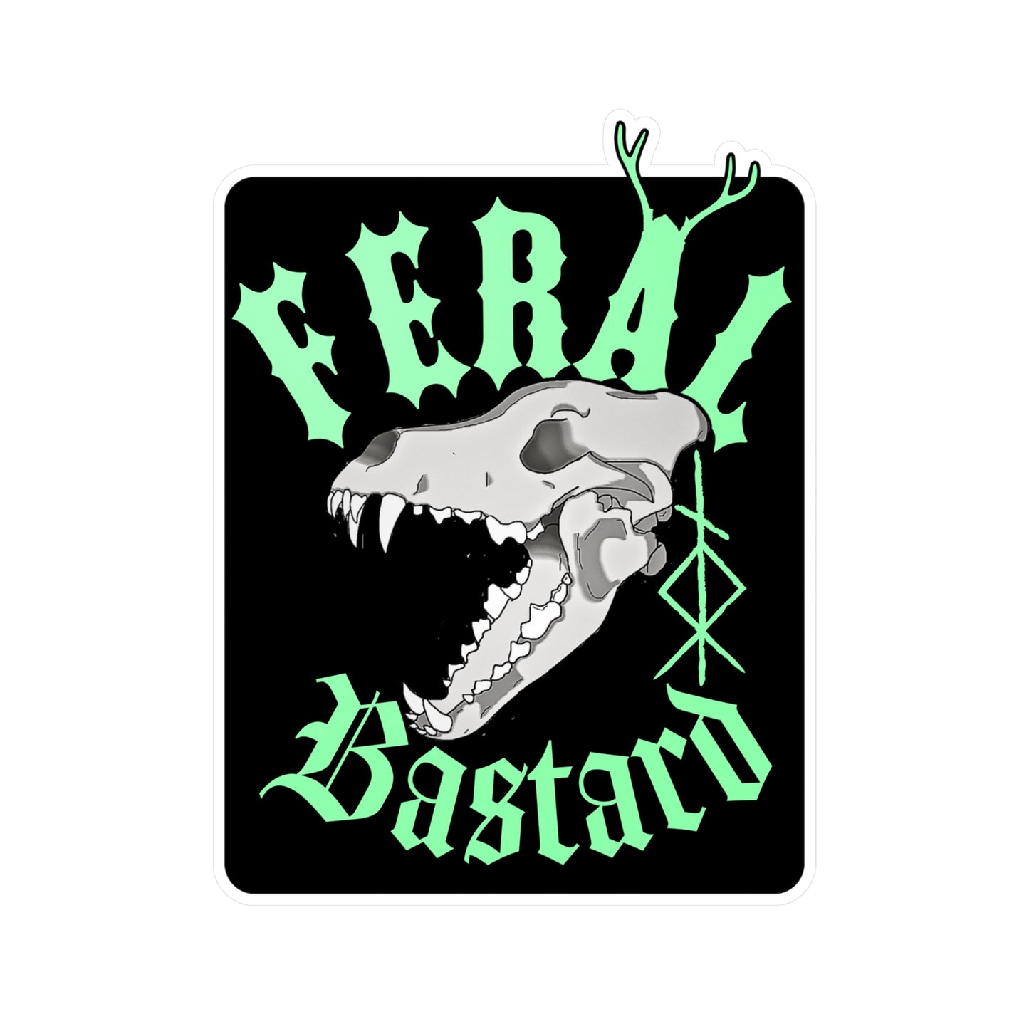 Feral Bastard Kiss-Cut Vinyl Decals ᚾ THE OFFBEAT RUNARS CO.