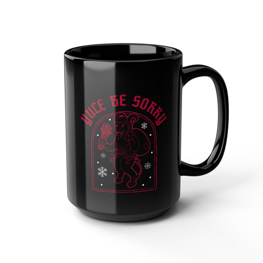 Yule be sorry Krampus Black Mug