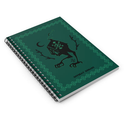 Baba Yaga Green Spiral Notebook