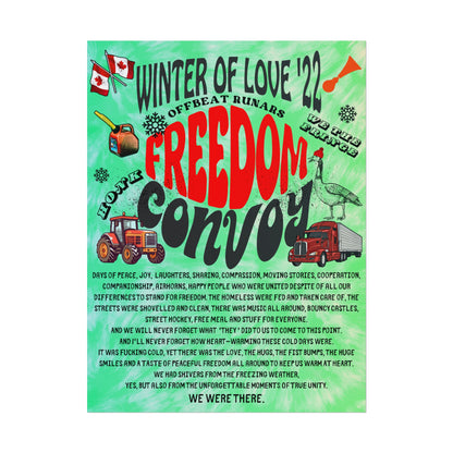 Winter Of Love '22 Freedom Convoy Retro Poster ᚾ THE OFFBEAT RUNARS CO.