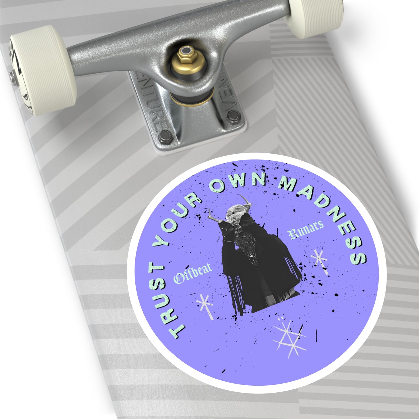 Trust your own madness Purple ᚾ THE OFFBEAT RUNARS CO. Round Stickers, Indoor\Outdoor